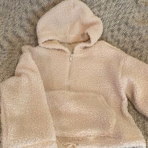 New teddy quarter zip hoodie